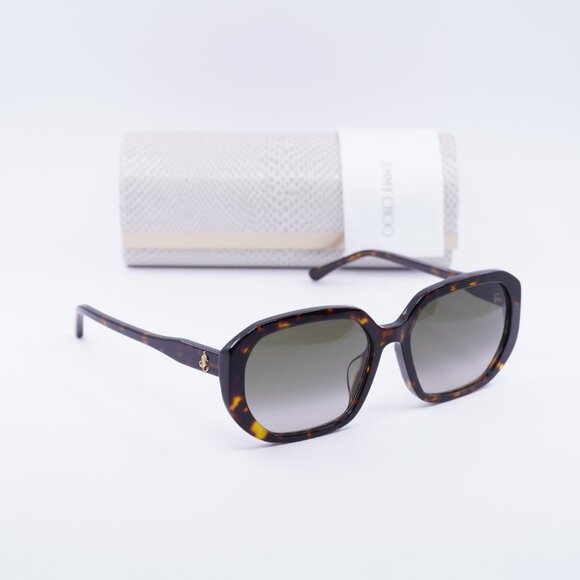 Jimmy Choo KARLY/F/S 0086 HA Square Sunglasses - Havana/Brown main image 6